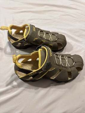 Teva Sandals 6969 Women's Size 8.0  Hiking Water Yellow Grey Closed Toe Deacon